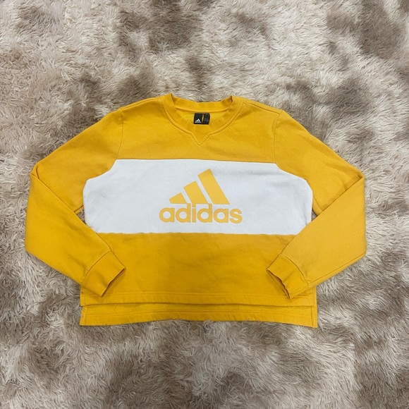 adidas-tops-adidas-cropped-sweater-poshmark